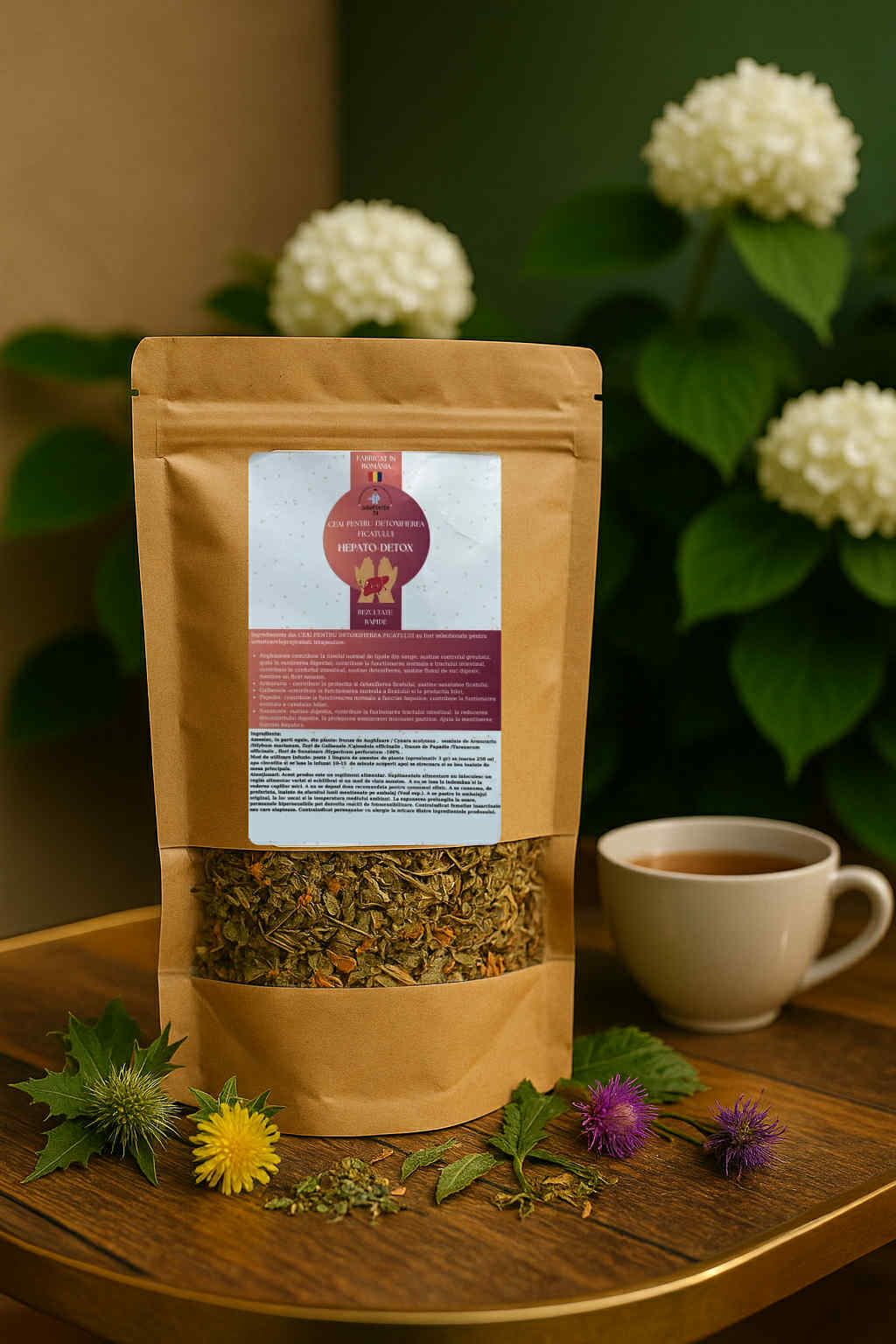 Ceai natural cu plante pentru echilibru digestiv și metabolism sănătos