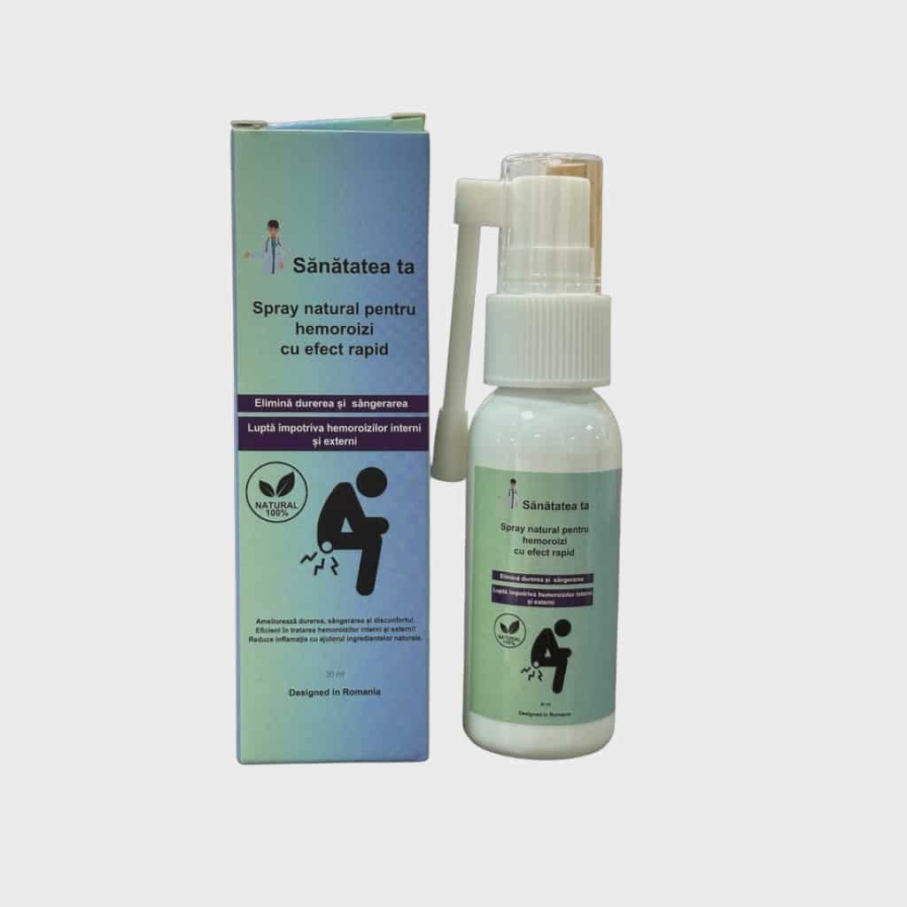 Spray cu plante pentru calmarea disconfortului anal