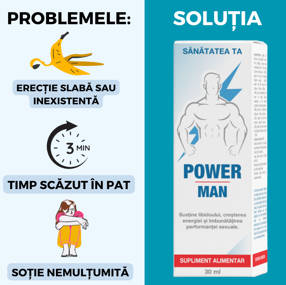 Spray Oral pentru Erecție, Performanță sexuală și Libidou - PowerMAN